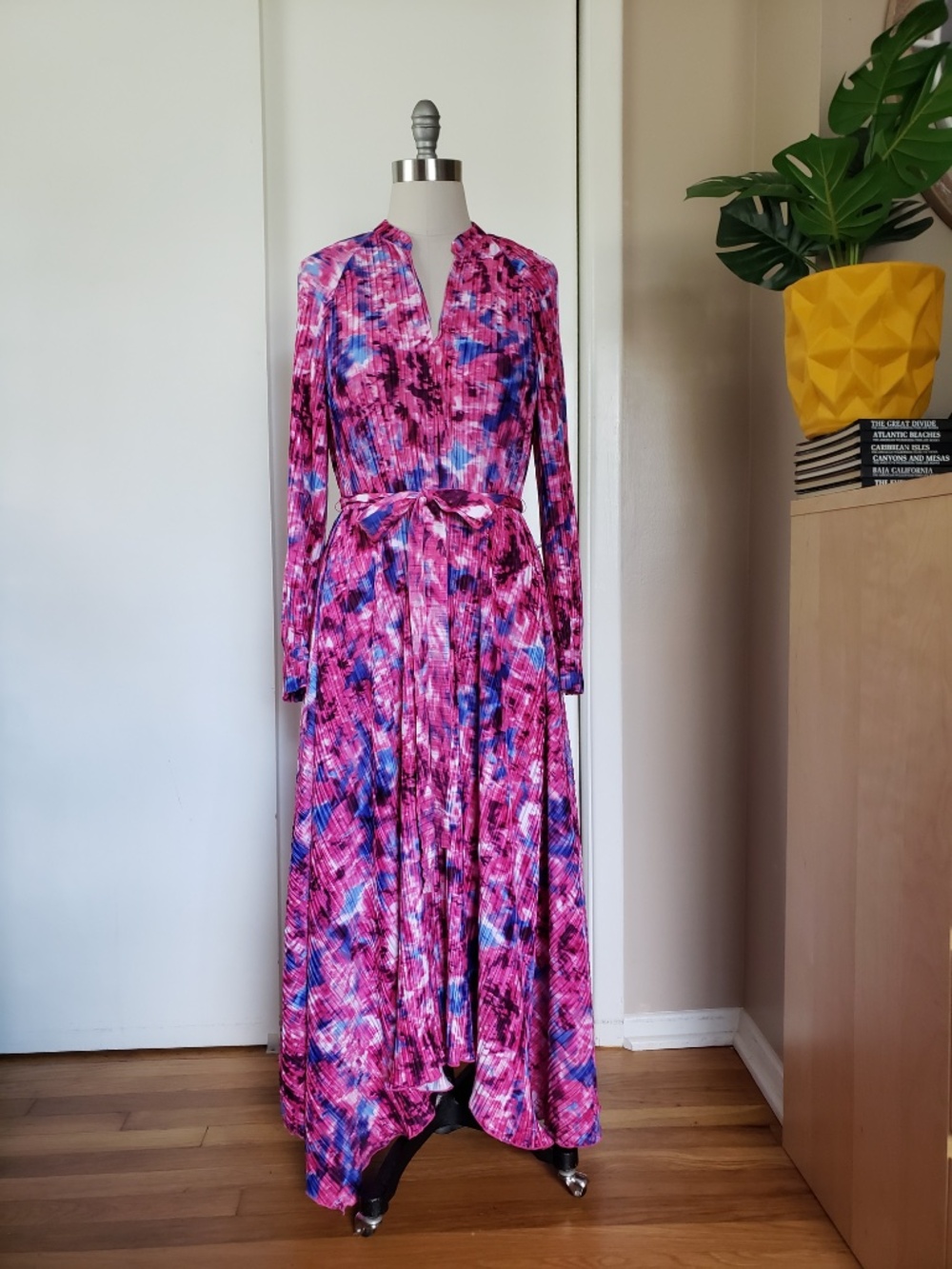 Abstract Print Maxi Dress Size Medium
